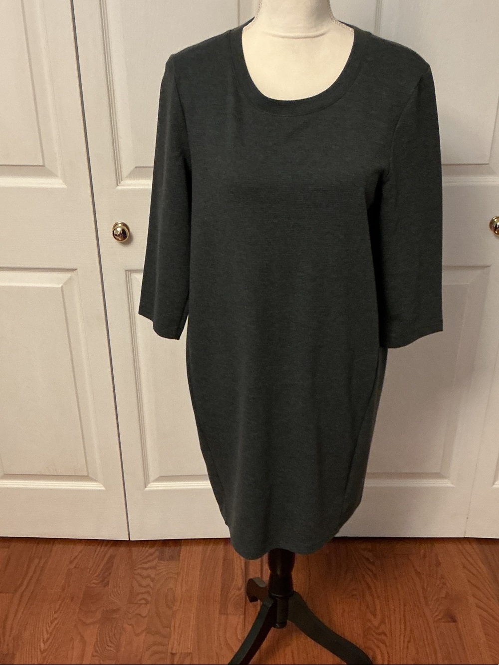 Old Navy Charcoal Scoop-Neck Midi Dress